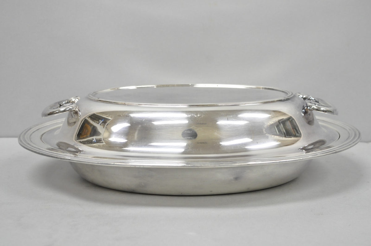 Vintage Wallace N6706 Silver Plated Large Oval 15" Covered Serving Dish