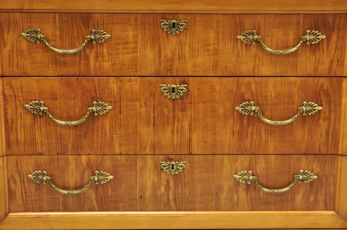 Thomasville Grand Classics Empire Biedermeier Maple Bachelor Chest Dresser, Pair