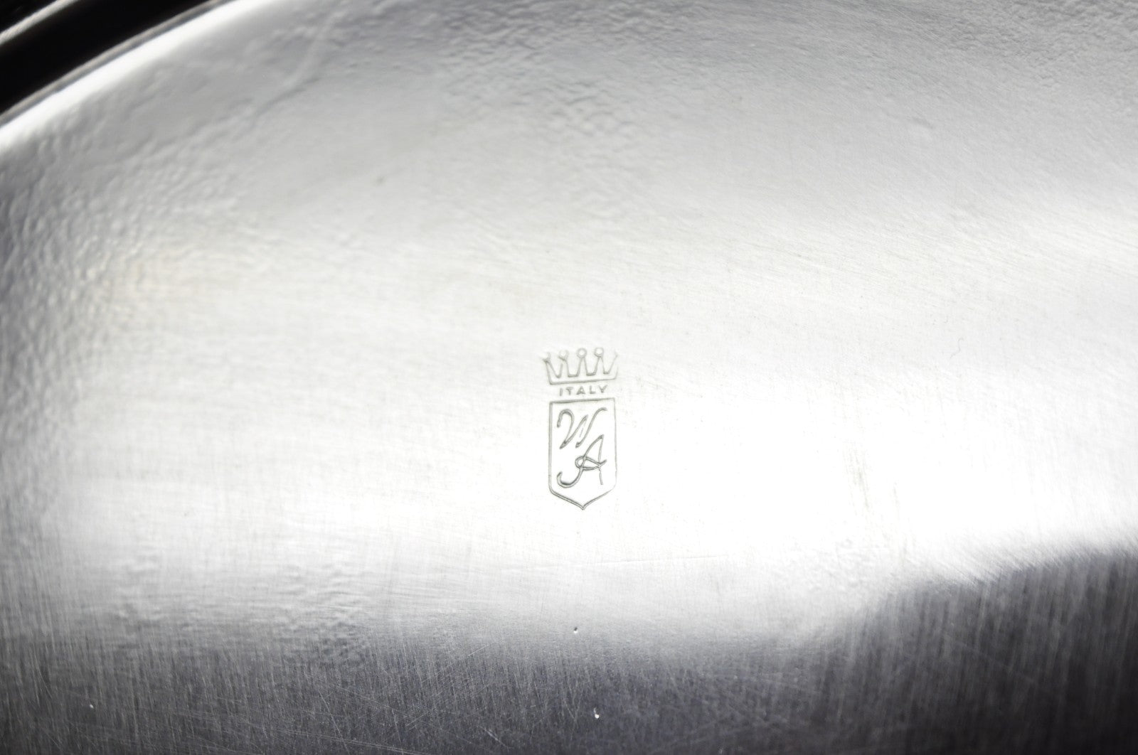 Vintage William Adams WA Italy Silver Plated Oval Raised Gallery Bar Tray