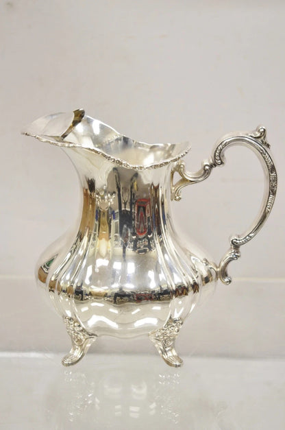 Vintage Lancaster Rose by Poole 401A EPCA Silver Plated Water Pitcher