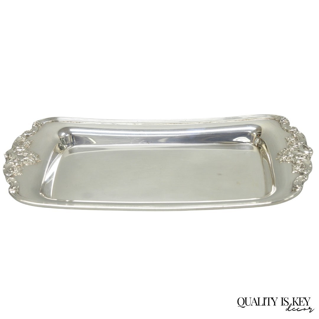 Vintage Baroque by Wallace 210 Silver Plated Narrow Trinket Dish Serving Tray