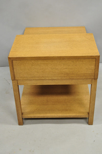 American of Martinsville Blonde Mahogany Mid Century Modern Step Up End Table