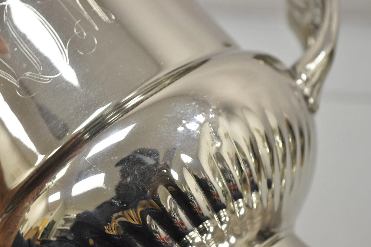 Vintage Regency Style Silver Plated Trophy Cup Urn Champagne Chiller Ice Bucket