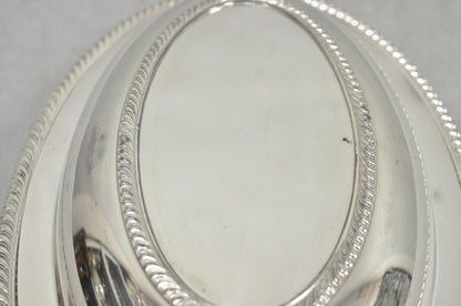 Vintage Oneida Fiesta Silver Plated Oval Covered Vegetable Serving Dish Platter