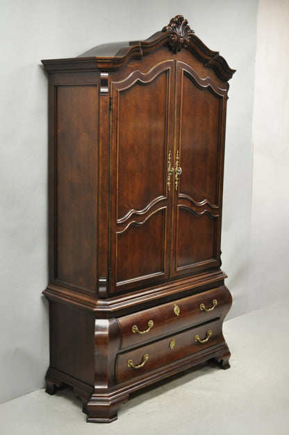 Century Furniture Cardella Cherry Wood Bombe Armoire Wardrobe Dresser TV Cabinet