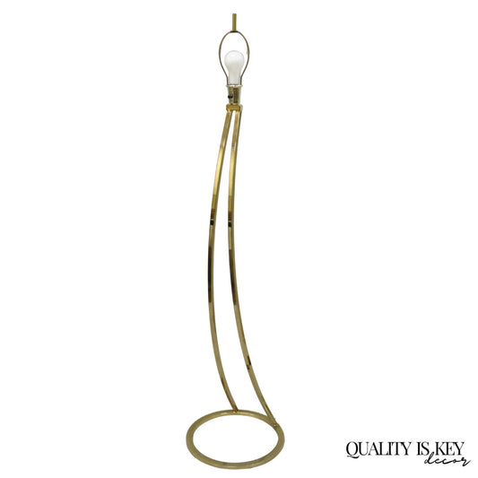 Vintage Mid Century Modern Sculptural Brass Plated Metal Floor Lamp by Clover