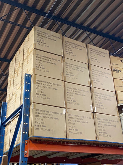 5 Sided 18" Clear Acrylic Lucite Vitrine Display Case Christine Taylor Coll.