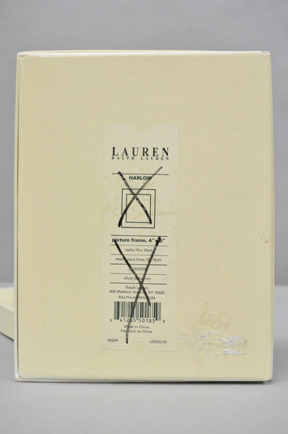 Lauren Ralph Lauren Silver Plated Normandy Modern 3.5x5 Photo Picture Frame (A)