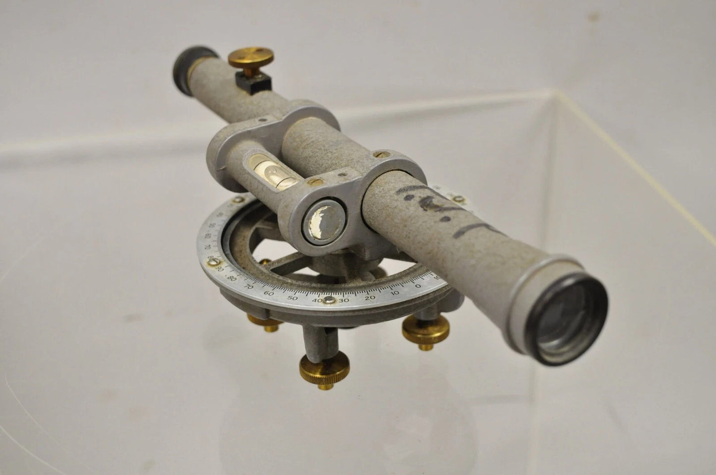 Vintage David White Instrument Surveying Equipment Plane Utility Level Oak Case