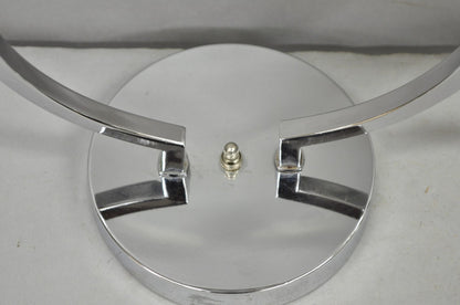 Vintage Postmodern MCM Hivo Van Teal Sculptural Lucite & Chrome Table Lamps Pair