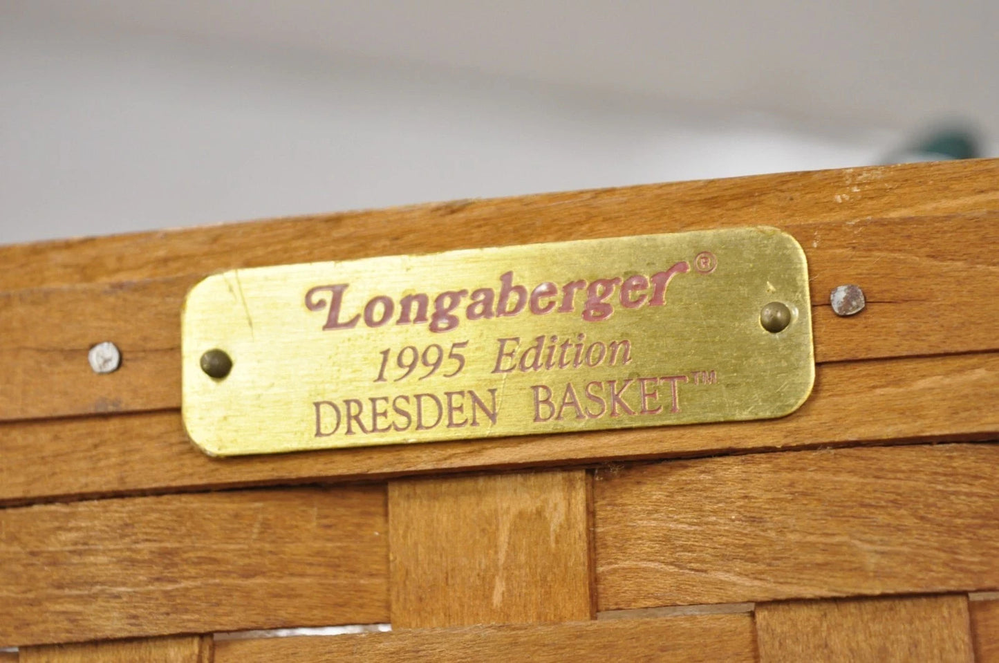 Longaberger 1994 Jingle Bell Basket 1995 Dresden Basket 1988 Basket - 3 Pcs