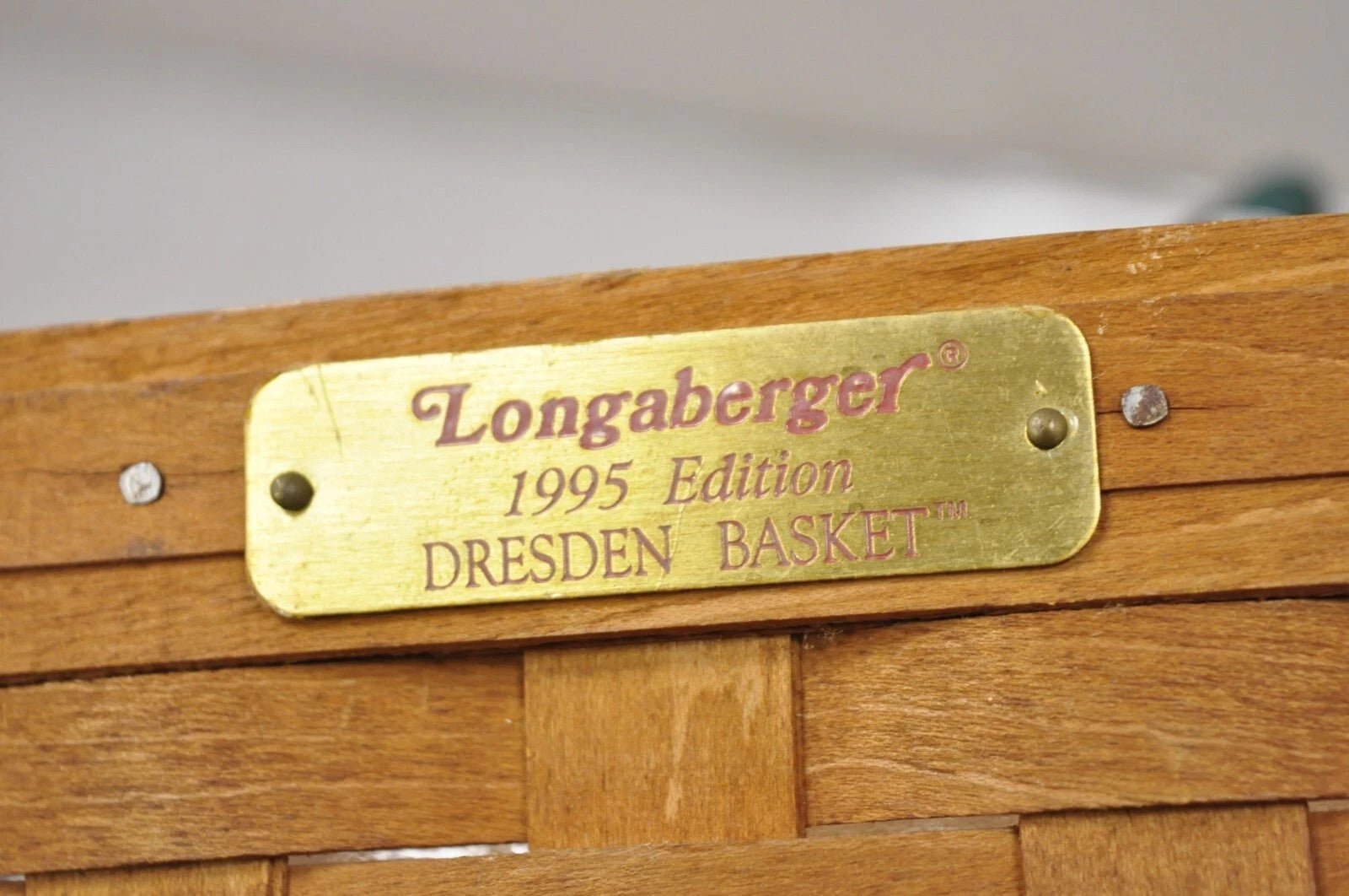Longaberger 1994 Jingle Bell Basket 1995 Dresden Basket 1988 Basket - 3 Pcs