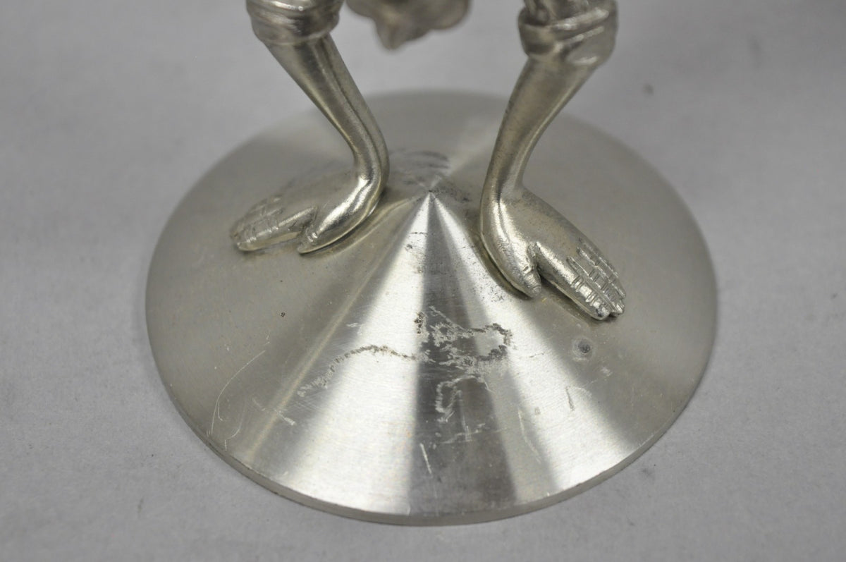 Vintage Royal Order of Jesters Figural Pewter Metal Award Goblet Chalice