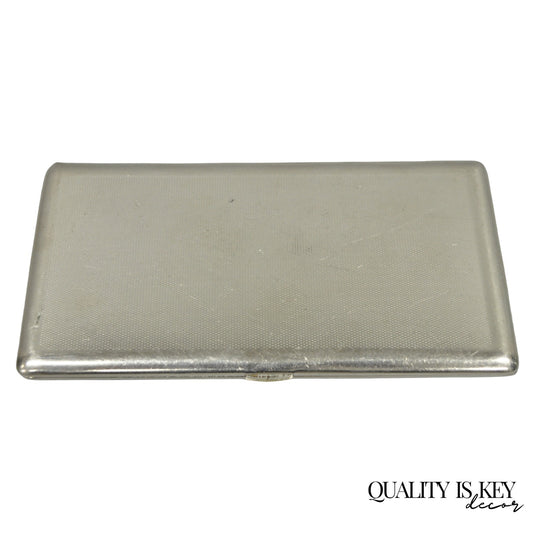 Vintage Art Deco Silver Plated Elegant Cigarette Case Holder Made in England