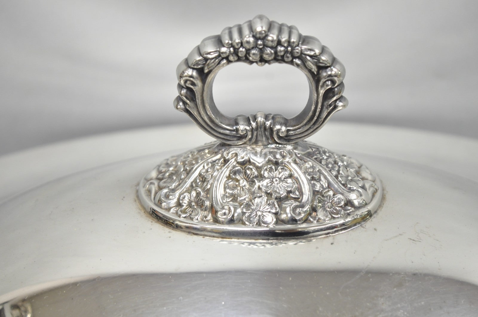 Vintage Poole Regency Style Footed Silver Plated Lidded Soup Tureen Serving Bowl