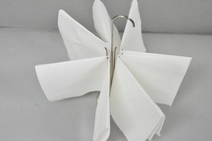 Mid Century Danish Modern Silver Plated Umbrella Cocktail Napkin Holder - Pair