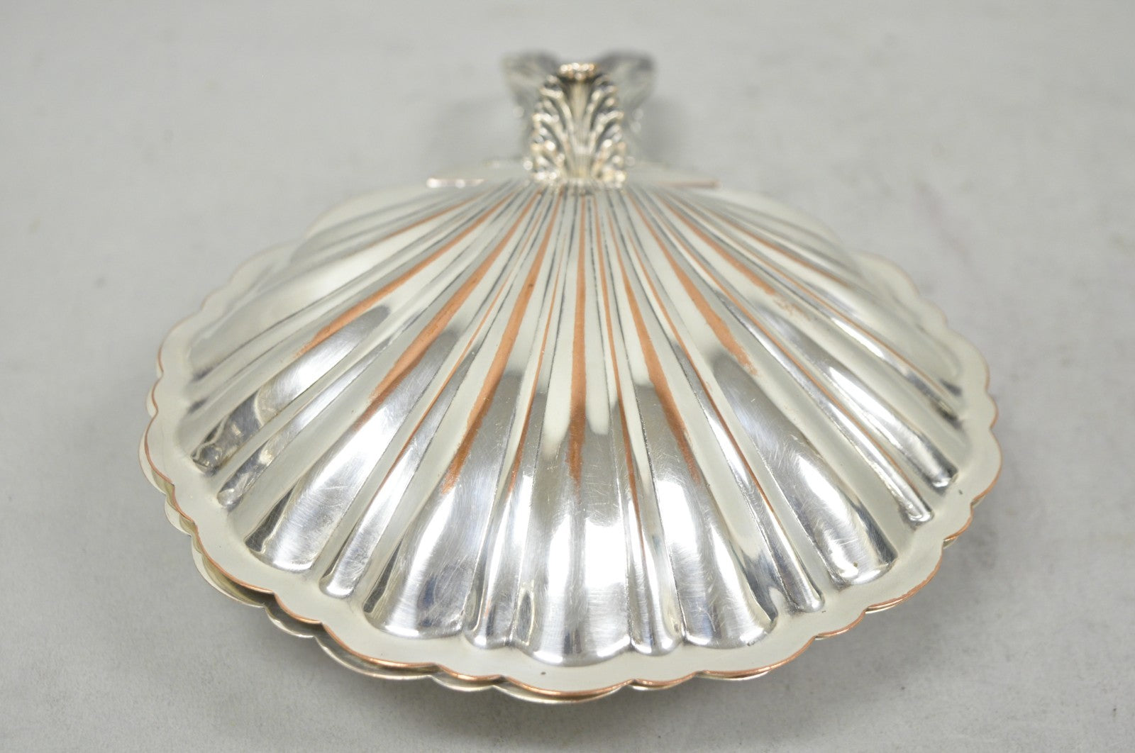 Antique English Regency Silver Plated Clam Shell Table Butler Serving Dish