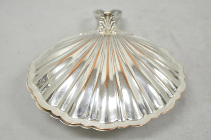 Antique English Regency Silver Plated Clam Shell Table Butler Serving Dish