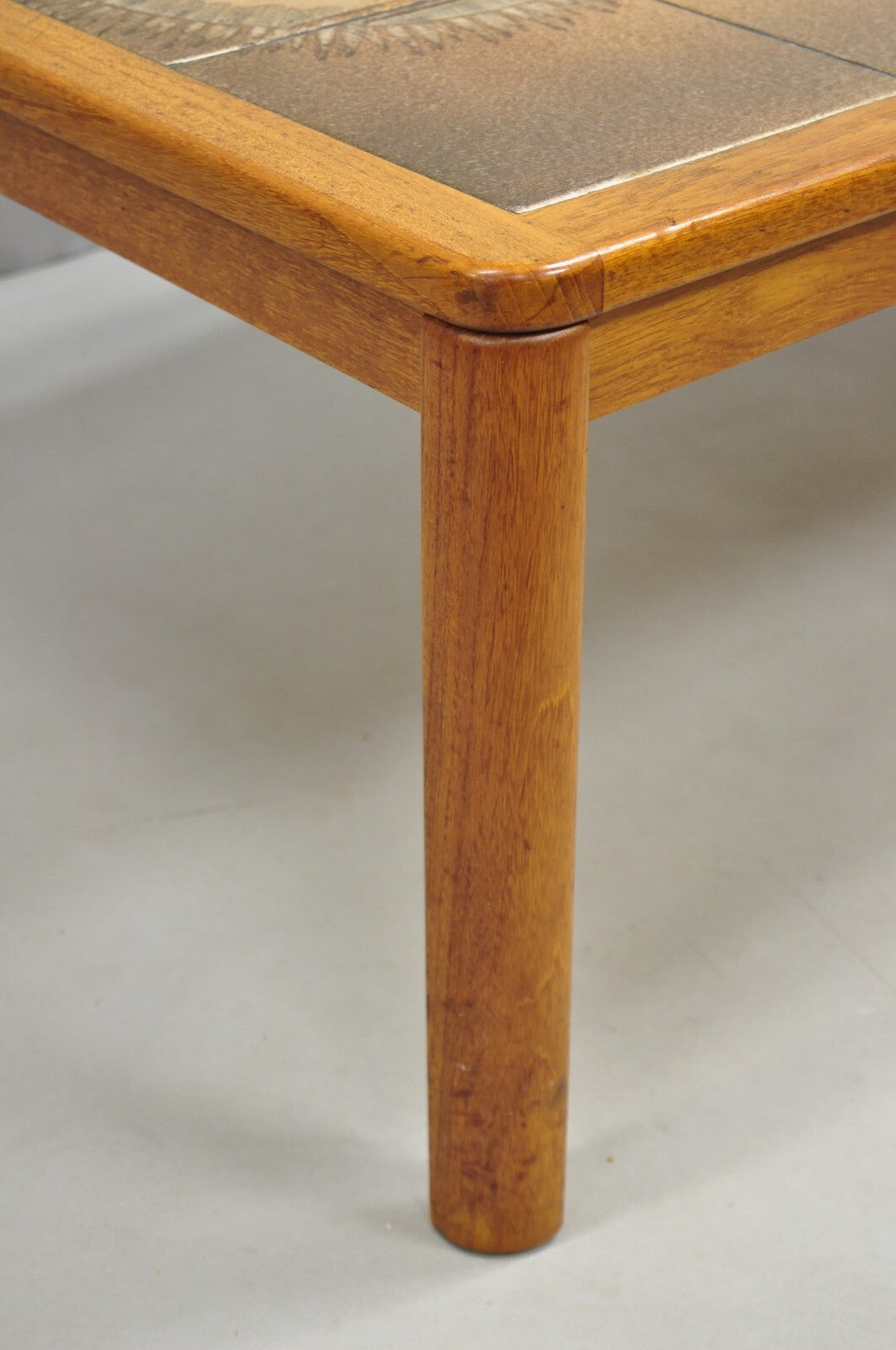 Johannes Andersen Mid Century Danish Modern Ceramic Tile Teak Wood Coffee Table