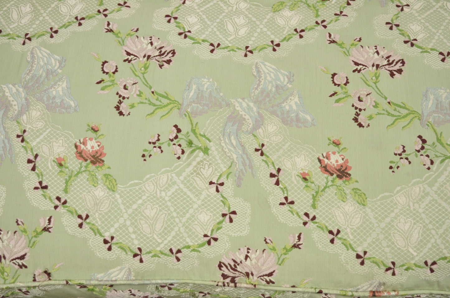 Antique Italian Renaissance Carved Walnut French Victorian Rams Head Green Sofa