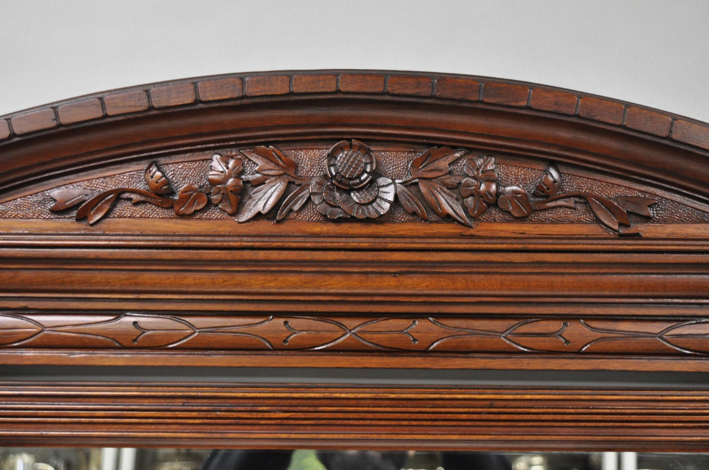 Antique Eastlake Victorian Carved Walnut Marble Top Washstand Dresser w/ Mirror