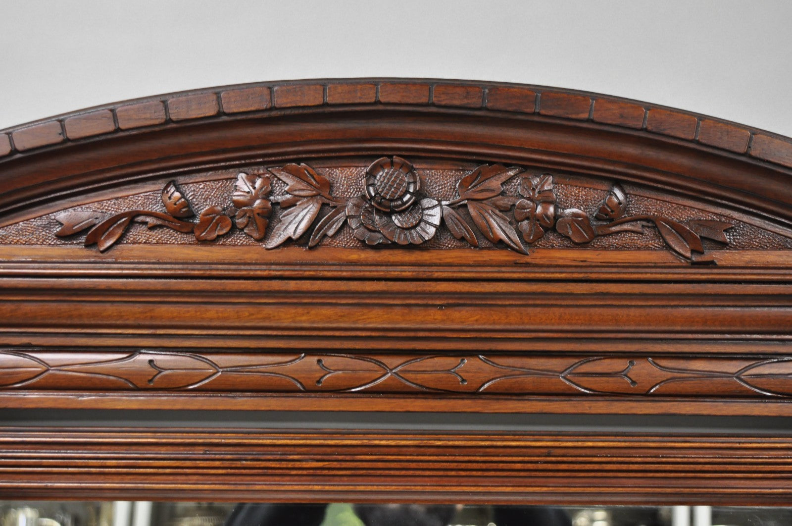 Antique Eastlake Victorian Carved Walnut Marble Top Washstand Dresser w/ Mirror