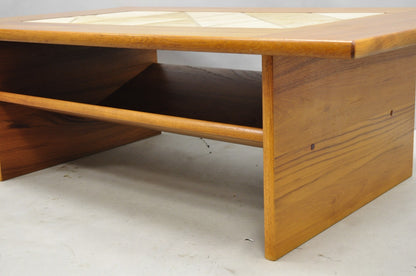 Vintage Gangso Mobler Mid Century Danish Modern Teak Tile Top Coffee Table