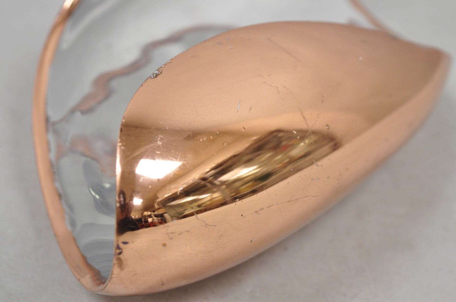 Nambe MT0546 Karim Rashid Modernist Mixed Metal Copper Snail Scroll Tray Bowl