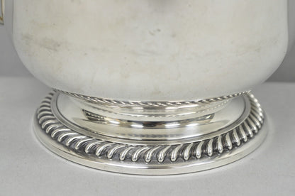 Antique English Regency Lion Head Silver Plated Covered Bar Ice Bucket