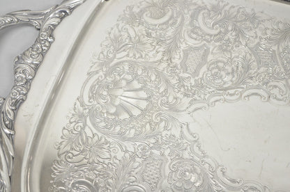 Vintage Rogers Bros. 1847 Heritage 9498 Silver Plated Serving Platter Bar Tray