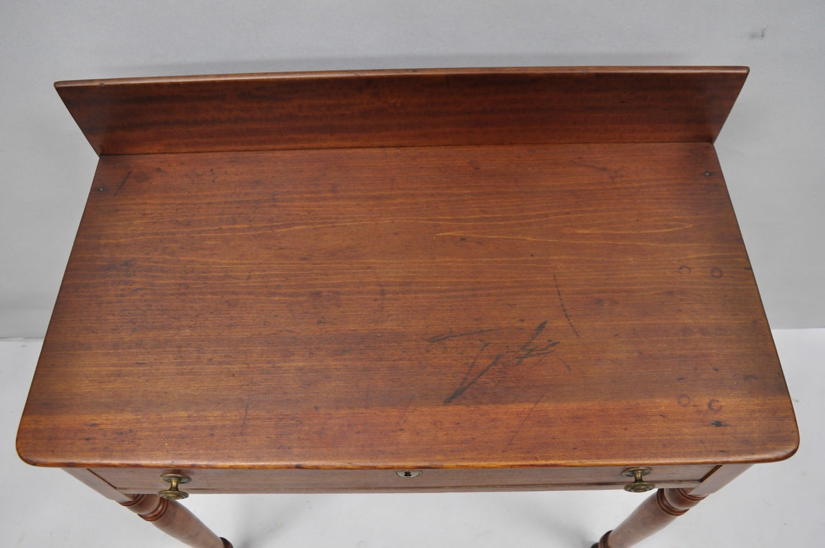 Antique Sheraton Mahogany One Drawer Washstand Server Farmhouse Side Table
