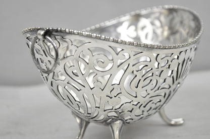 Antique Pairpoint Small Silver Plated Pierced Scrollwork Candy Dish Bowl Basket