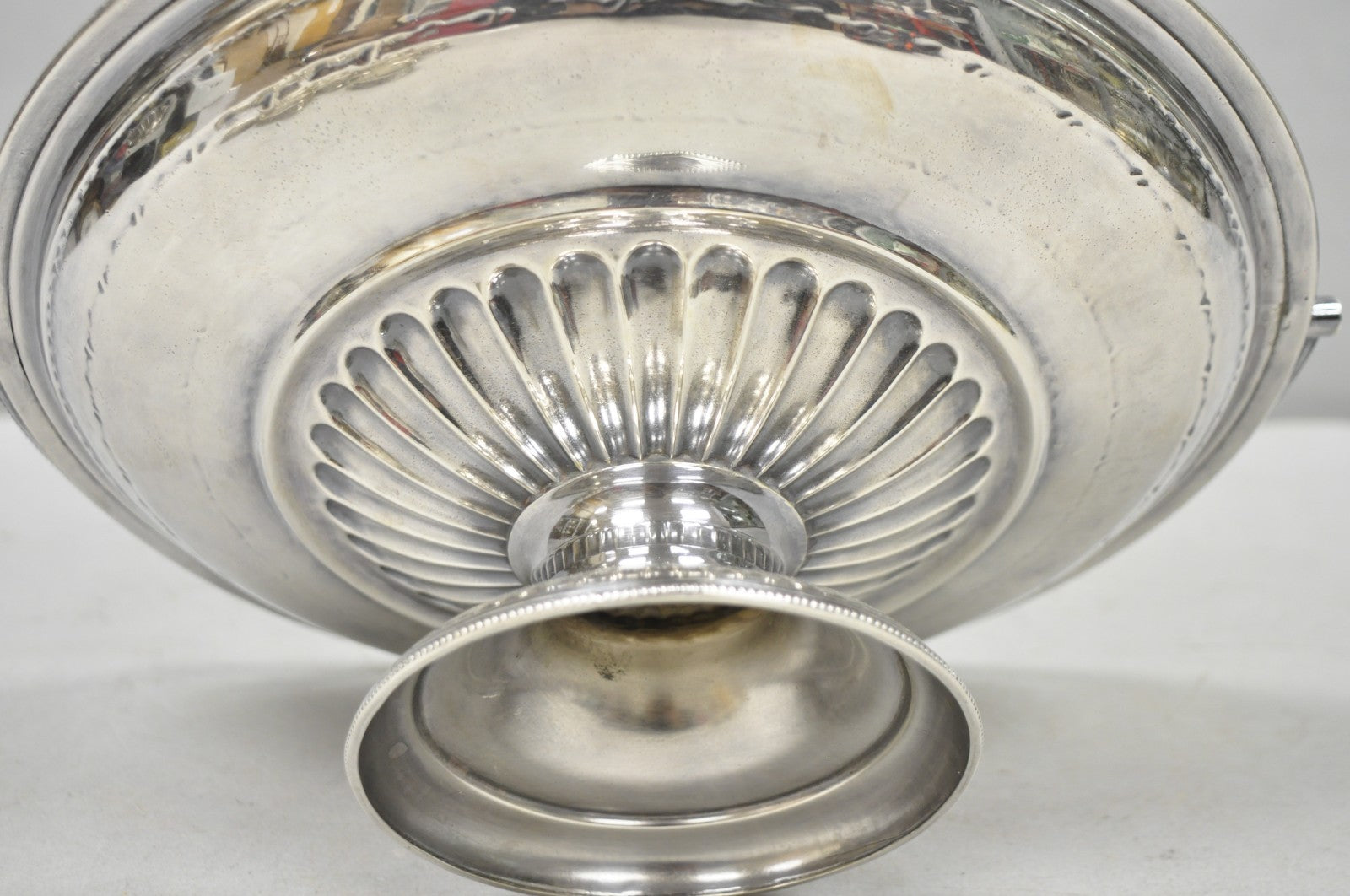 Antique Walker & Hall Silver Plated Swing Handle Pedestal Fruit Bride's Basket