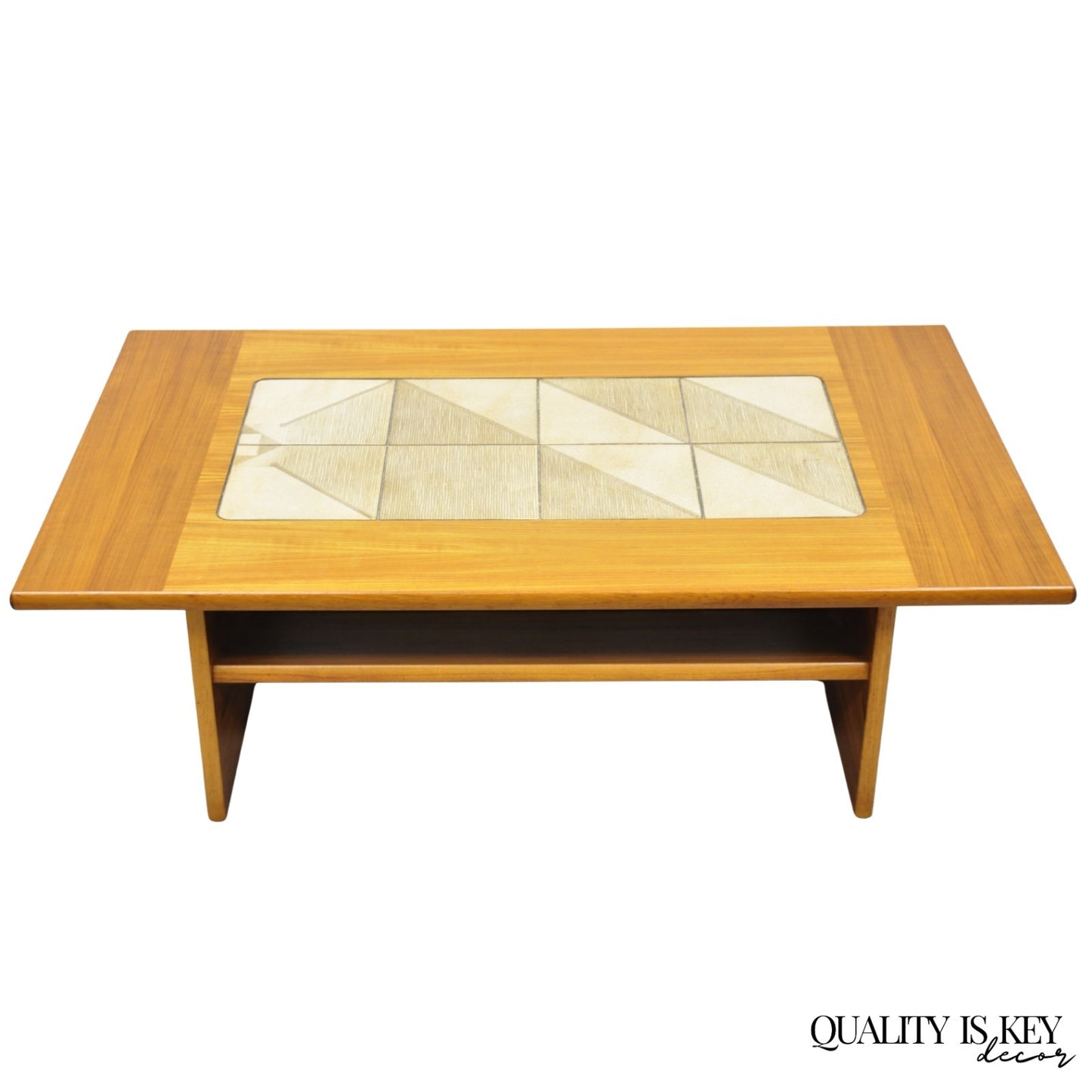Vintage Gangso Mobler Mid Century Danish Modern Teak Tile Top Coffee Table