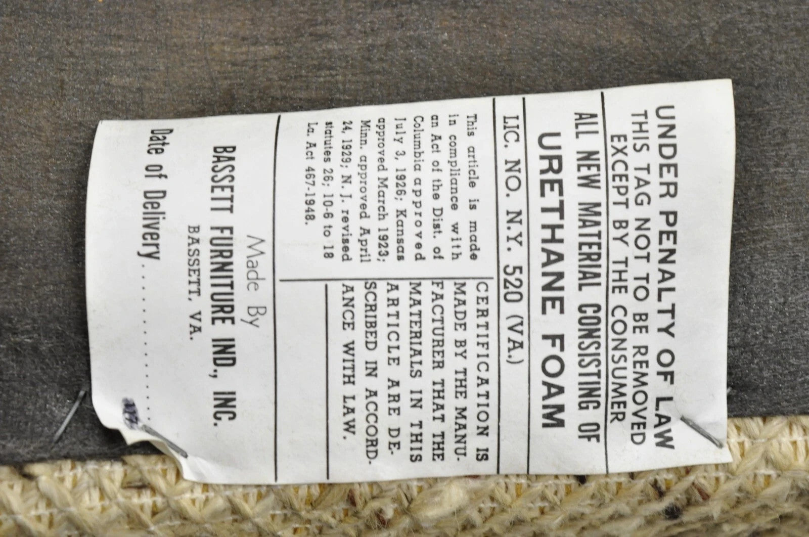 Vintage Bassett Mid Century Modern Upholstered Parson Style Lounge Chairs - Pair