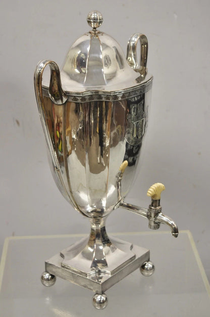 Antique English Regency Silver Plated Trophy Cup Urn Coffee Beverage Samovar