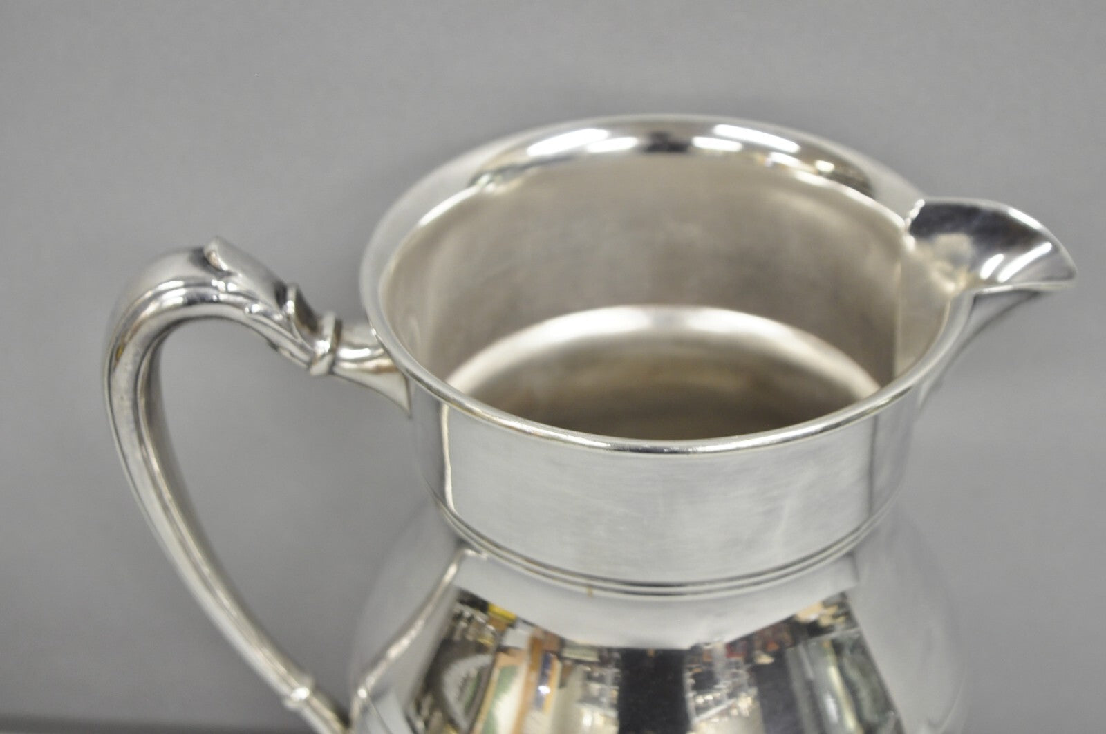 Vintage Victorian Silver Plated Pewter Bulbous Lemondade Water Pitcher