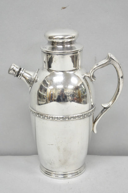 Vintage Art Deco Silver Plated Martini Cocktail Shaker Pitcher by Poole 2601