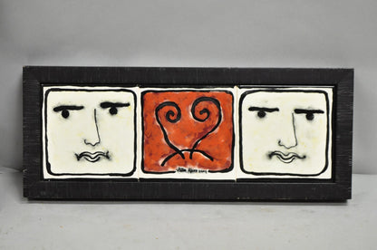 Modern Pablo Picasso Style Ceramic Tile Wall Art Set, Victor Alves 2009 - 3 Pcs