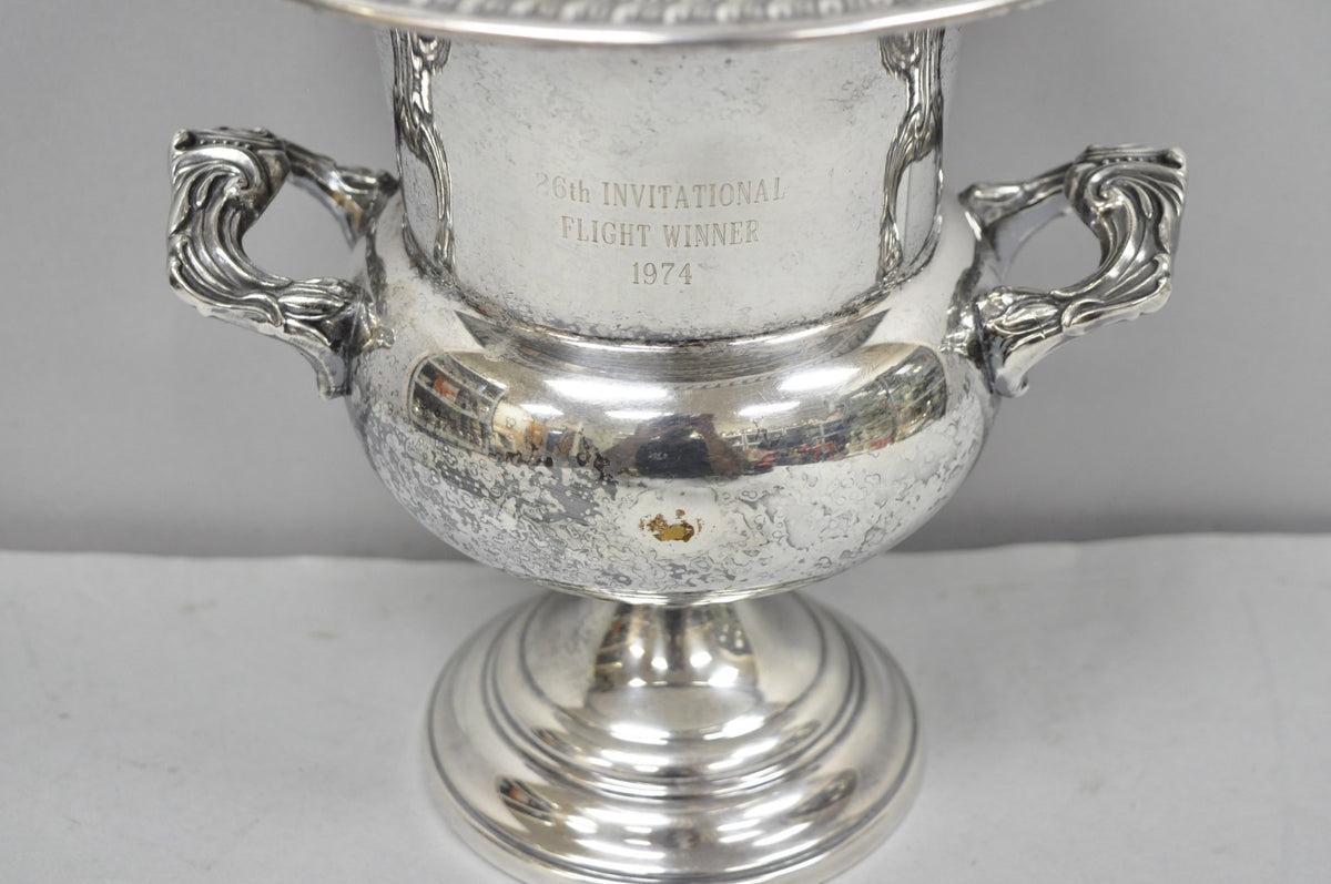 Vintage Sheridan Victorian Engraved Silver Plated Champagne Chiller Ice Bucket