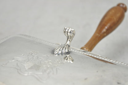 Vintage Sheffield English Victorian Silver Plated Silent Butler Crumb Catcher