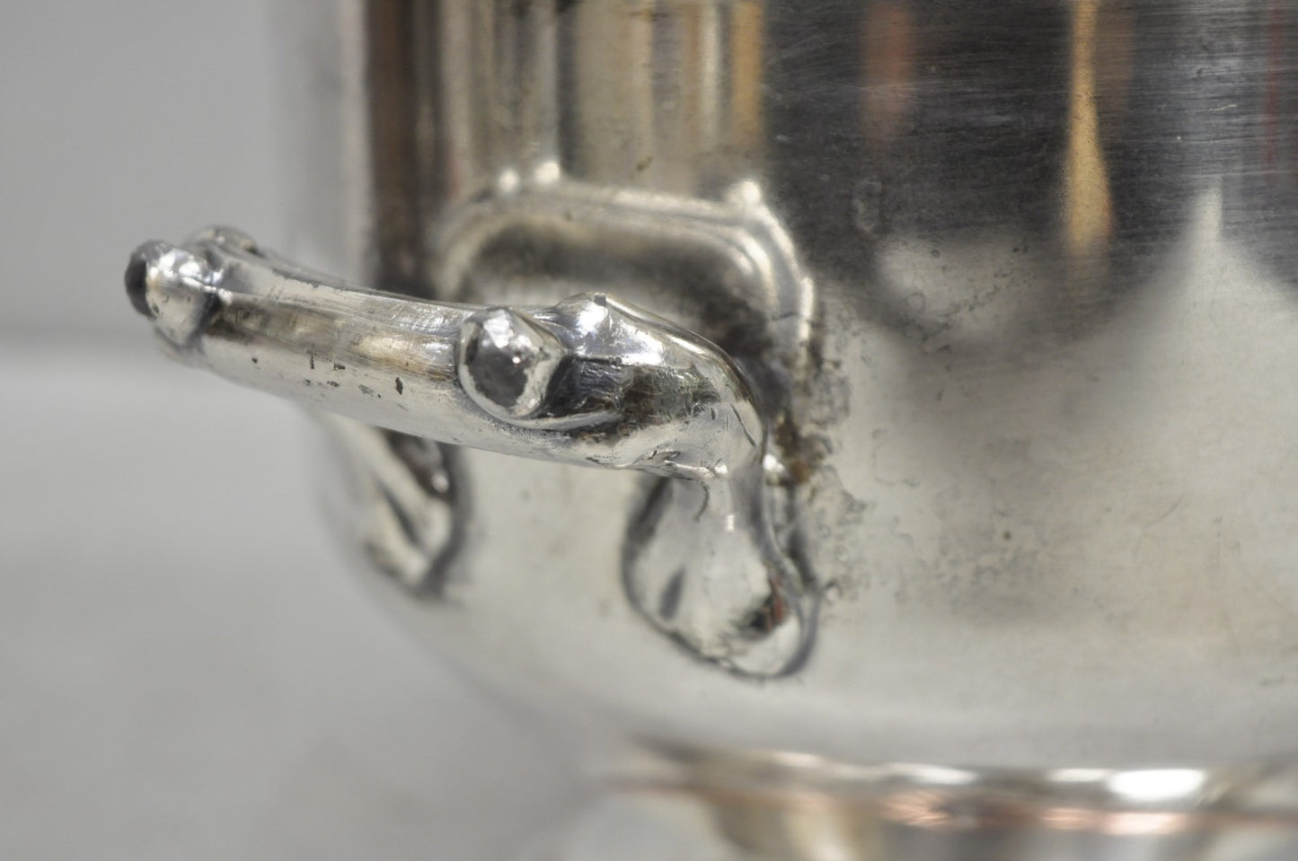 Vintage English Regency Style Silver Plated Low Champagne Chiller Ice Bucket