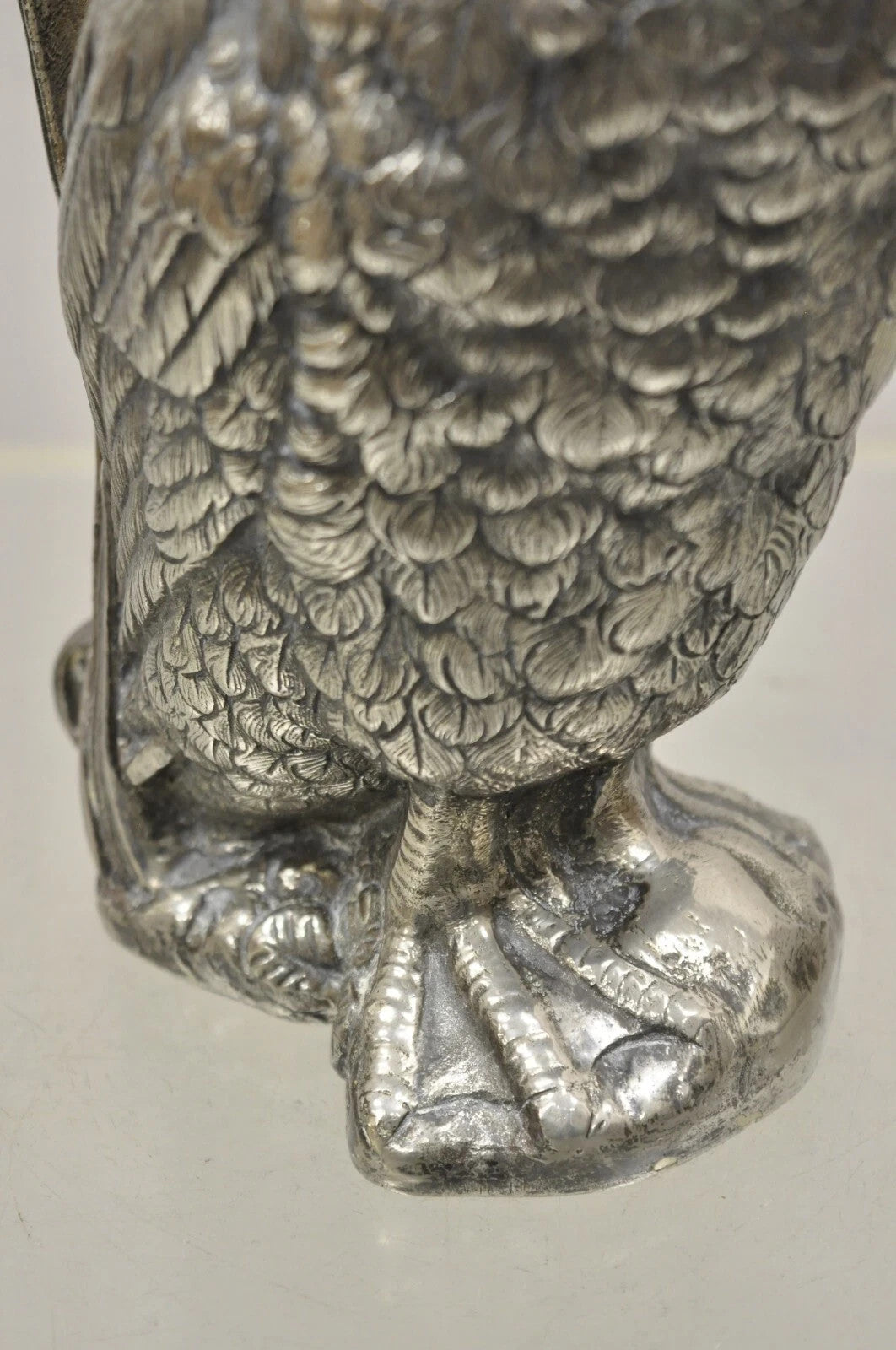 Vintage Figural Duck Mallard Silver Plated Water Pitcher Decanter by Alpaca