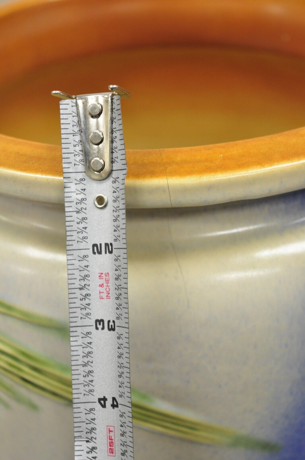 Vintage Roseville Pottery Pine Cone Umbrella Stand in Blue #777-20"