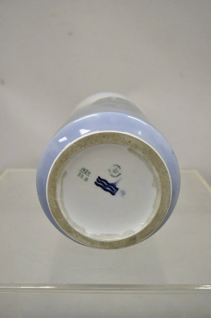 Vintage Royal Copenhagen 13" Blue White Porcelain Nautical Ship Vase 1634 33.B