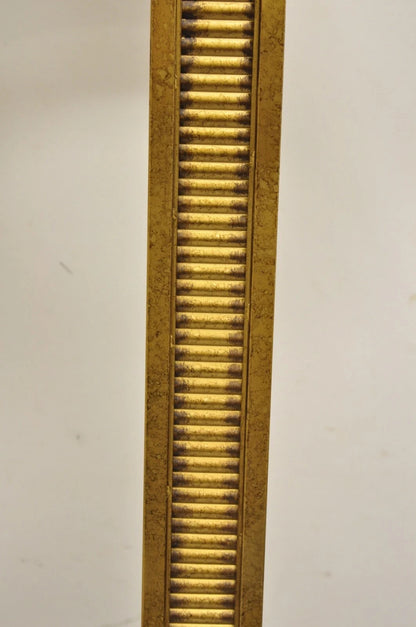 Decorator Fine Art Lamps Gold Gilt Metal Skyscraper Modern Floor Lamps - a Pair