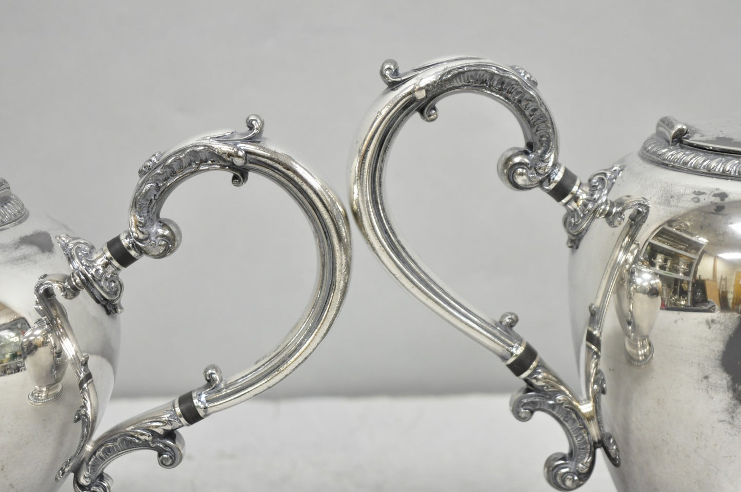 Antique Reed & Barton 4090 Silver Plated Victorian Tea Service  - 5 Pc Set