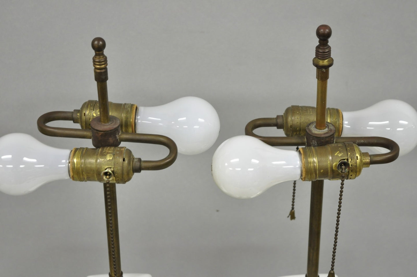Porcelaine de Paris French Country Toile Porcelain Jardinierie Table Lamps Pair