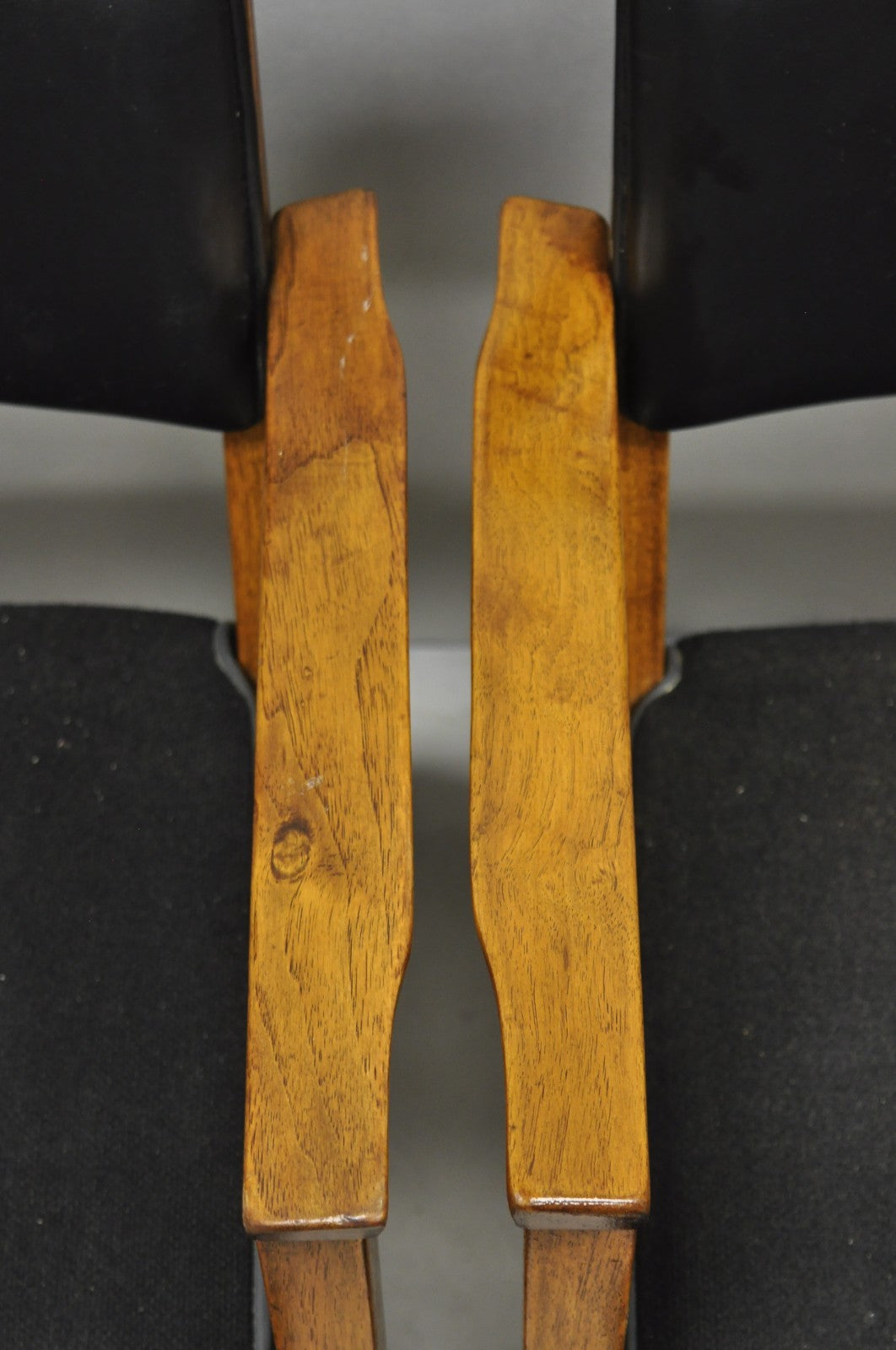 Vintage Boling Chair Co Mid Century Modern Walnut Lounge Arm Chairs (A) - Pair