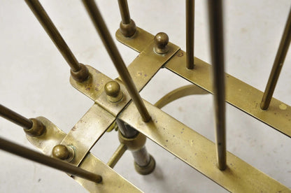 Vintage A. Ravenel Paris French Mid Century Modern Brass Magazine Rack Stand